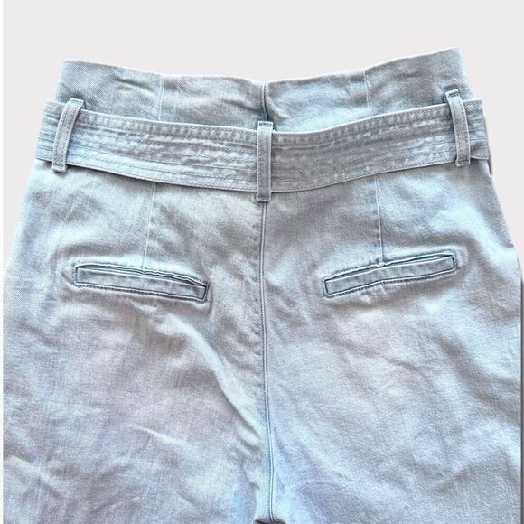 a new day Paperbag High Waist Tapered Jeans With Belt Light Blue Wash Sz 12 - Picture 7 of 11